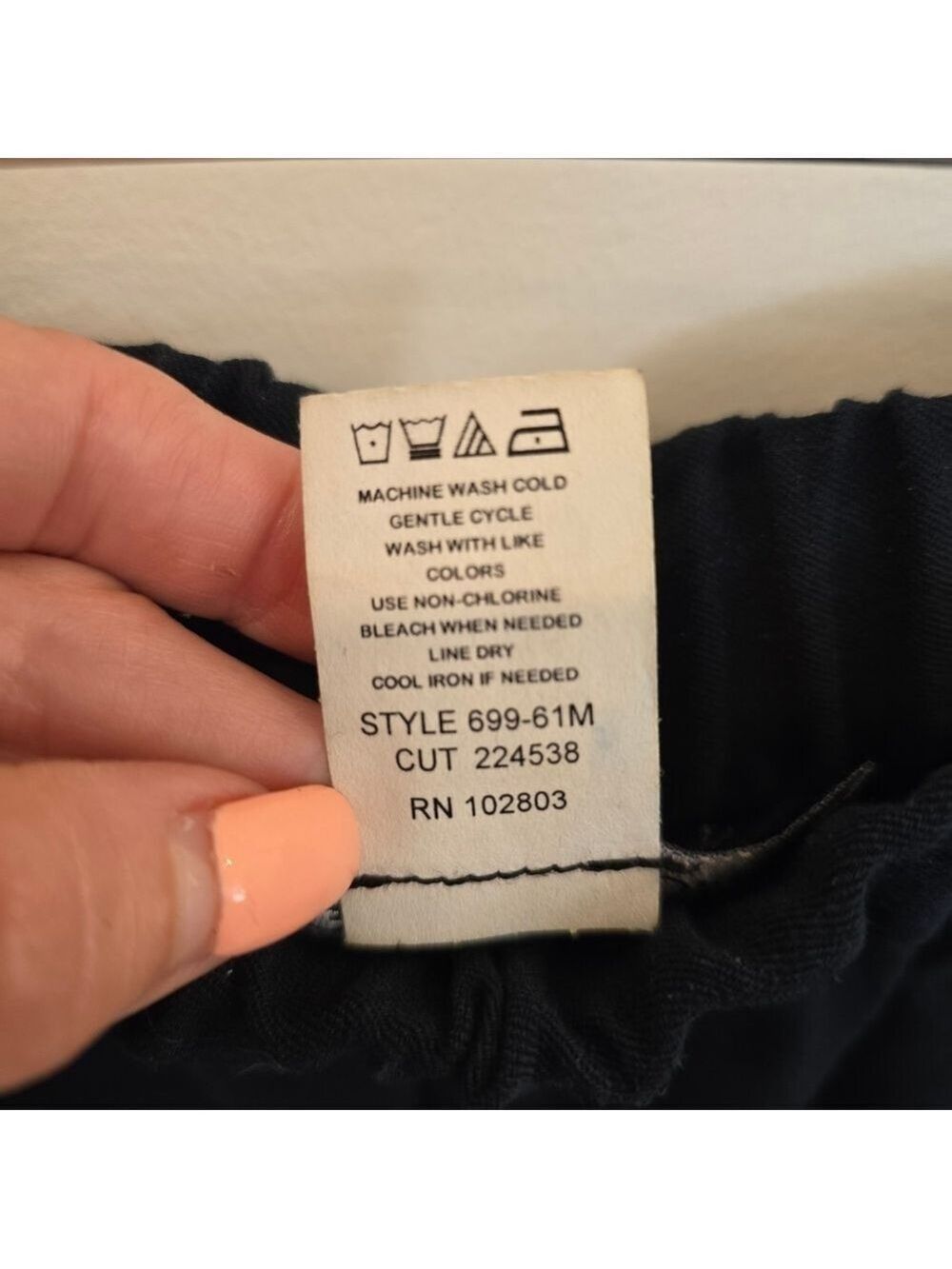 Briggs New York Women's Classic Navy Straight Leg Elastic Waist Dress Pants 10 - Picture 6 of 9